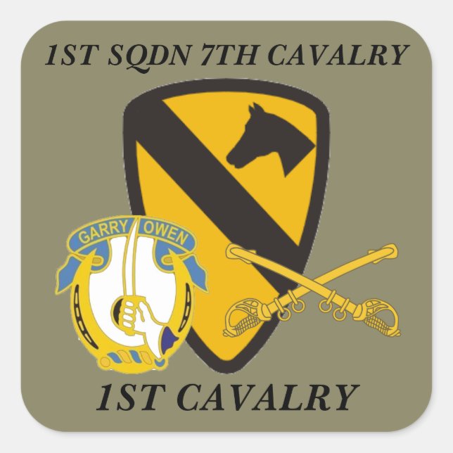 1ST SQUADRON 7TH CAVALRY 1ST CAVALRY STICKERS (Front)