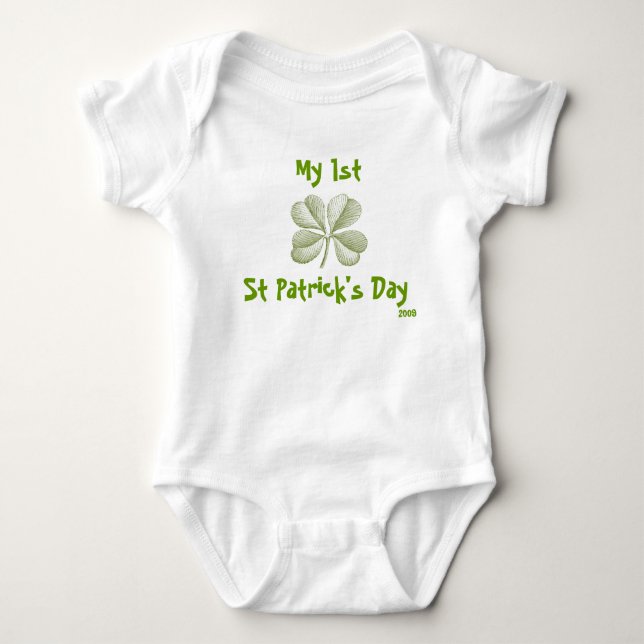 1st St Patrick's Day Onsie for baby Baby Bodysuit (Front)