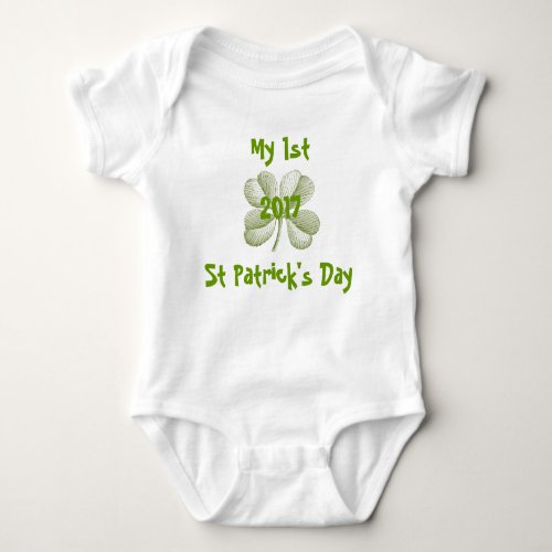 1st St Patricks Day Onsie for baby Baby Bodysuit