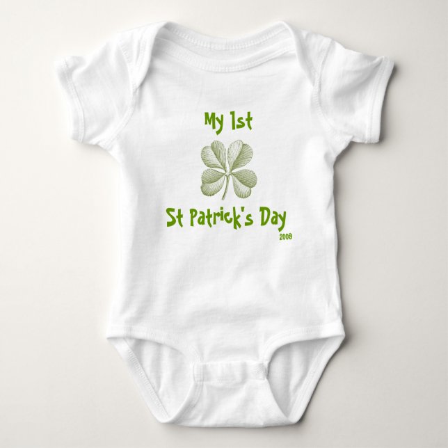 1st St Patrick's Day Onsie for baby Bodysuit (Front)