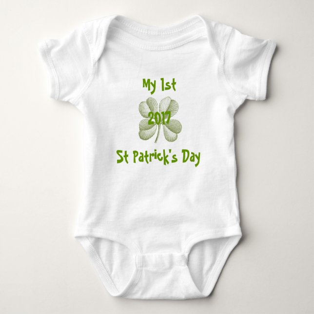1st St Patrick's Day Onsie for baby Bodysuit (Front)