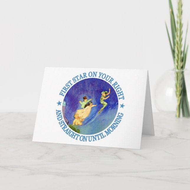 1ST STAR ON YOUR RIGHT, STRAIGHT ON UNTIL MORNING HOLIDAY CARD (Front)