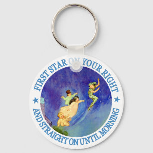 1ST STAR ON YOUR RIGHT, STRAIGHT ON UNTIL MORNING KEYCHAIN