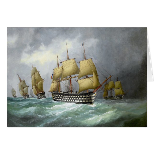 1st steam battleships 1884 cards (Front Horizontal)