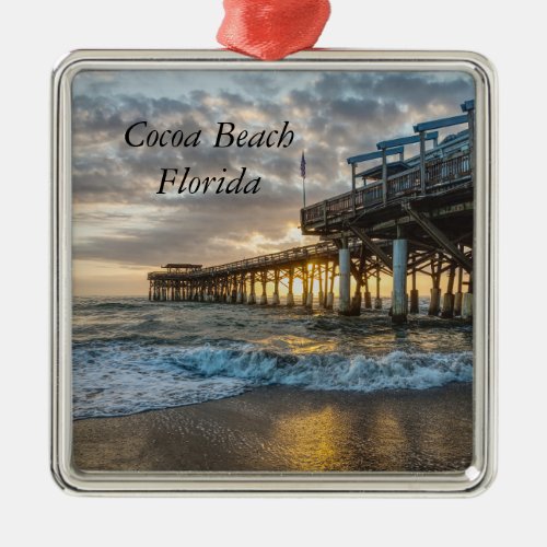 1st Sunrise 2017 Cocoa Beach Metal Ornament