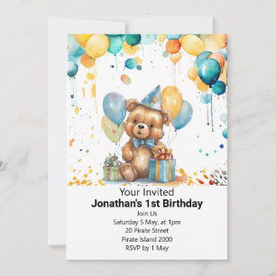 1st teddy bear picnic invitation