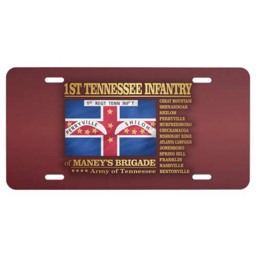 1st Tennessee Infantry BA2 License Plate