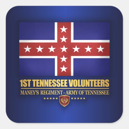 1st Tennessee Infantry F10 Square Sticker