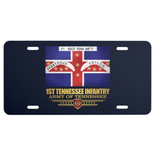 1st Tennessee Infantry License Plate