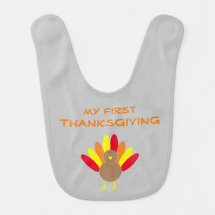 1st Thanksgiving Baby Bib