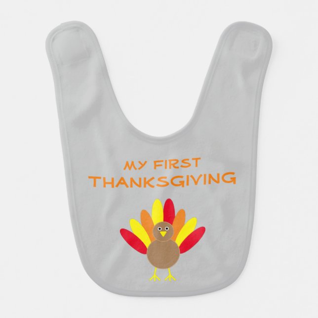 1st Thanksgiving Baby Bib (Front)