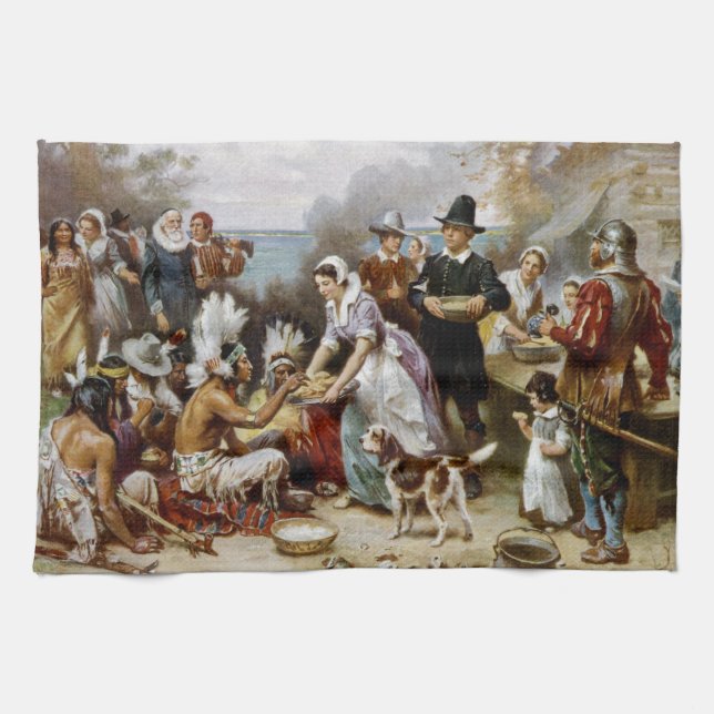 1st thanksgiving kitchen towel (Horizontal)