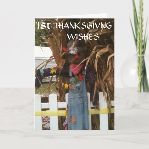 1st THANKSGIVING WISHES Holiday Card