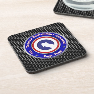 1st Theater Sustainment Command Beverage Coaster
