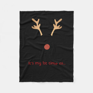 1st Time Brother Claus White Family Christmas T Sh Fleece Blanket