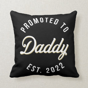 1st Time Dad Est 2022 New First Fathers Hood Day Throw Pillow