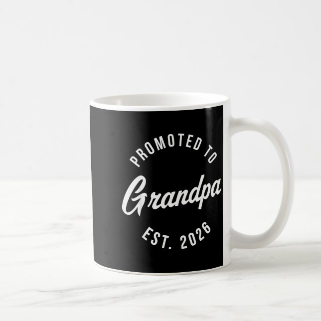 1st Time Grandpa Est 2026 New First Grandpa 2026  Coffee Mug (Right)