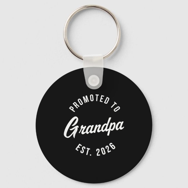 1st Time Grandpa Est 2026 New First Grandpa 2026  Keychain (Front)