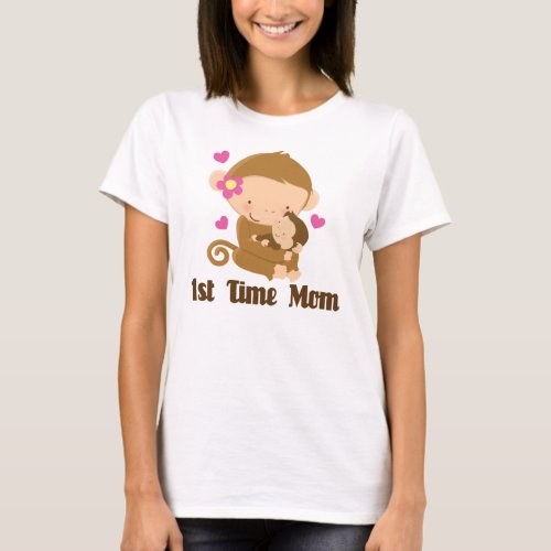 1st Time Mom Monkey Cute T_Shirt