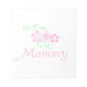 1st Time Mommy Pink Flowers Gifts Notepad