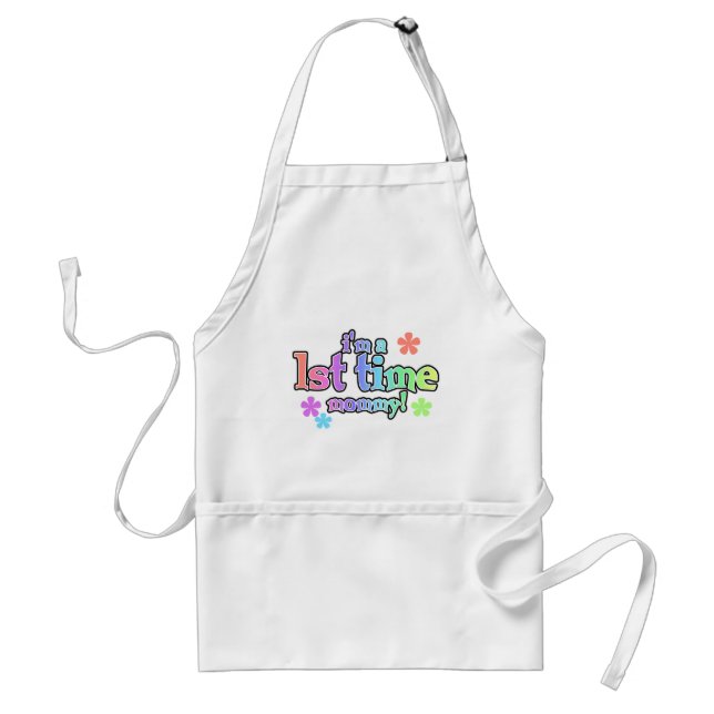 1st Time Mommy-Rainbow T-shirts and Gifts Adult Apron (Front)