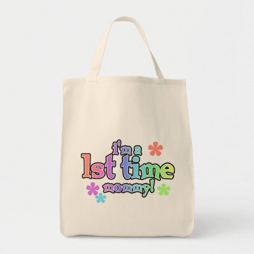1st Time Mommy_Rainbow T_shirts and Gifts Tote Bag
