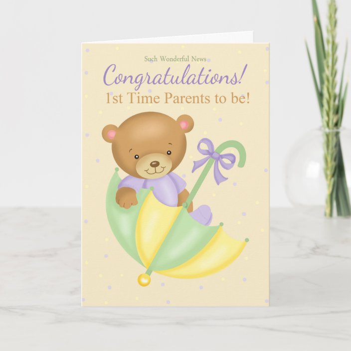 1st Time Parents Pregnancy Congratulations Card | Zazzle.com