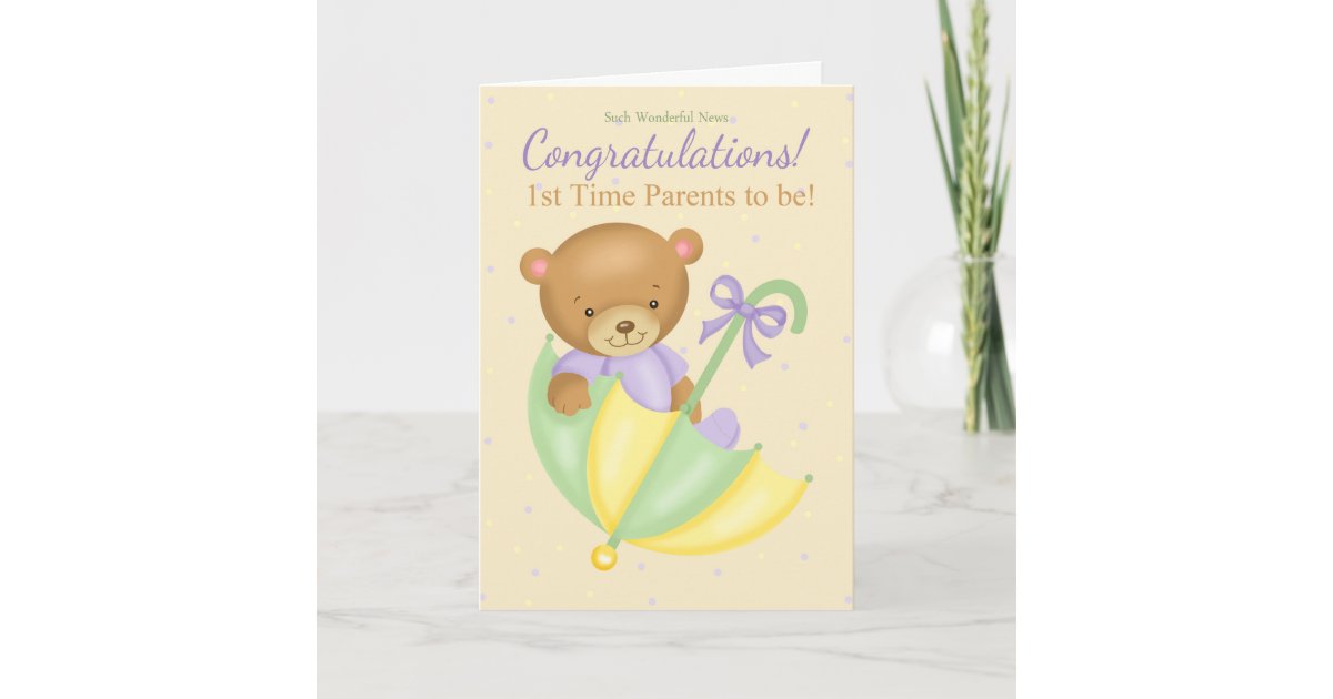 1st Time Parents Pregnancy Congratulations Card 