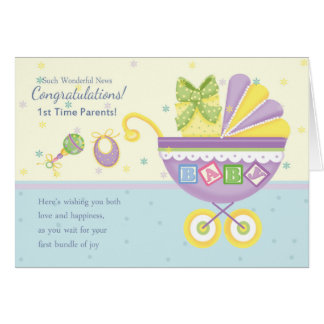 1st Time Parents Pregnancy Congratulations Card