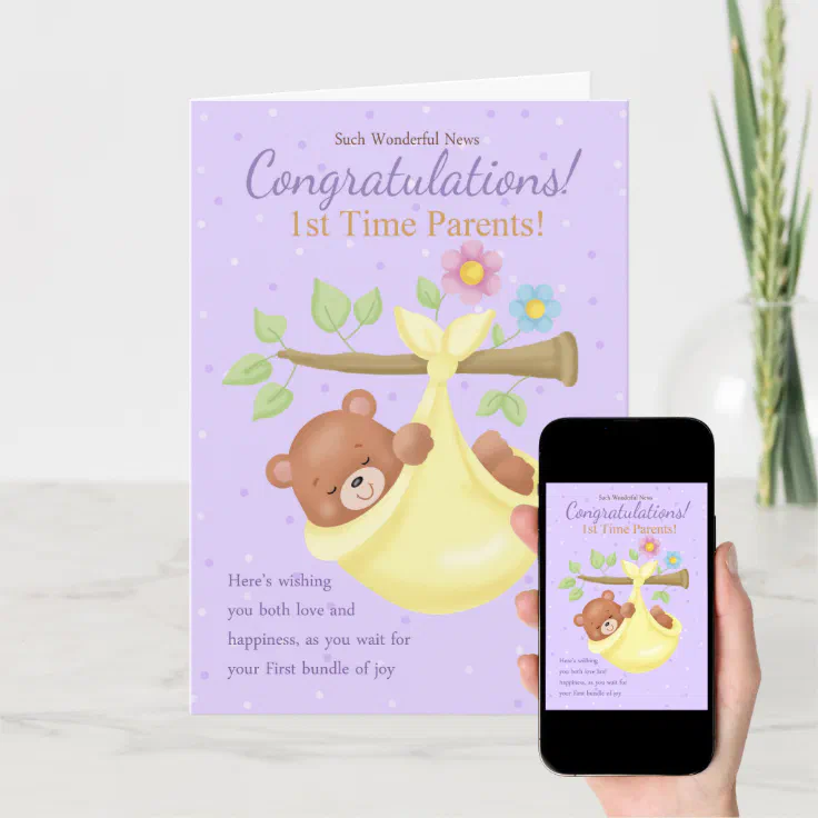 1st Time Parents Pregnancy Congratulations Card | Zazzle 1st Time Parents Pregnancy Congratulations Card | Zazzle