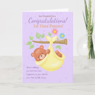 1st Time Parents Pregnancy Congratulations Card