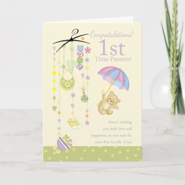 1st Time Parents Pregnancy Congratulations Card (Front)