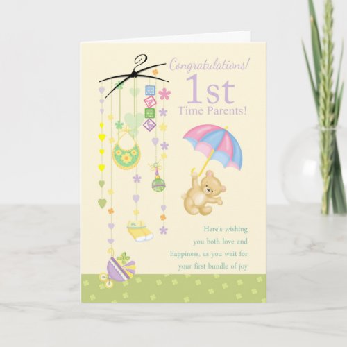 1st Time Parents Pregnancy Congratulations Card