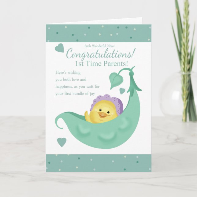 1st Time Parents Pregnancy Greeting Card (Front)