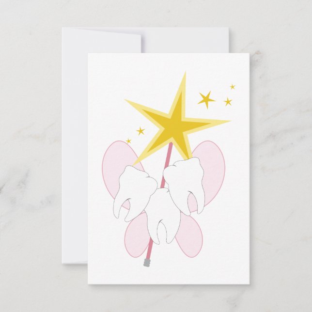1st Tooth Fairy Visit Thank You Card (Front)