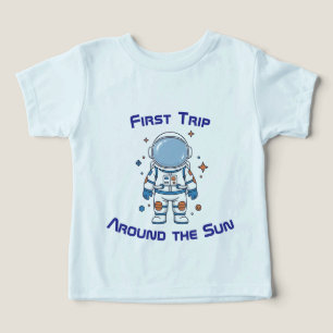 1st Trip Around the Sun Birthday Astronaut Toddler T-shirt