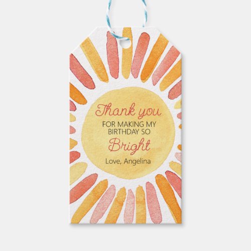 1st Trip Around the Sun Birthday Party Thank You Gift Tags