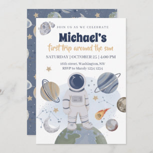 1st Trip Birthday Boy Invitation