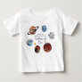 1st Trip Outer Space Personalized Birthday  Baby T-Shirt