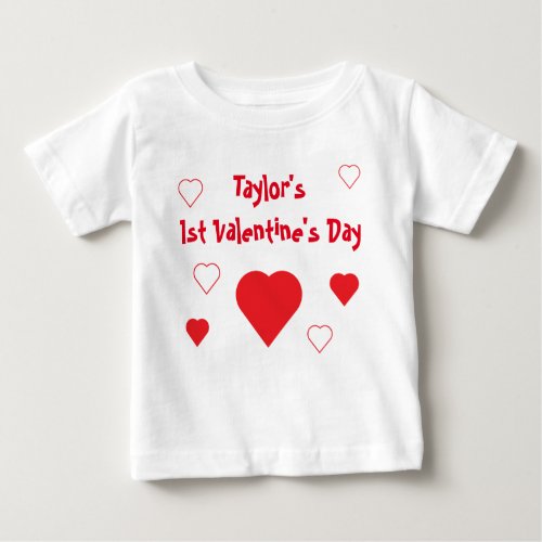 1st Valentines Day Baby T_Shirt