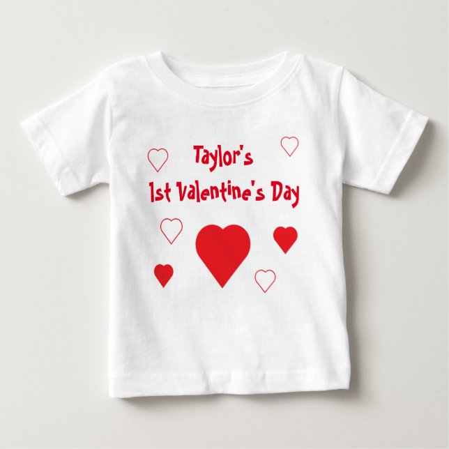 1st Valentine's Day Baby T-Shirt (Front)