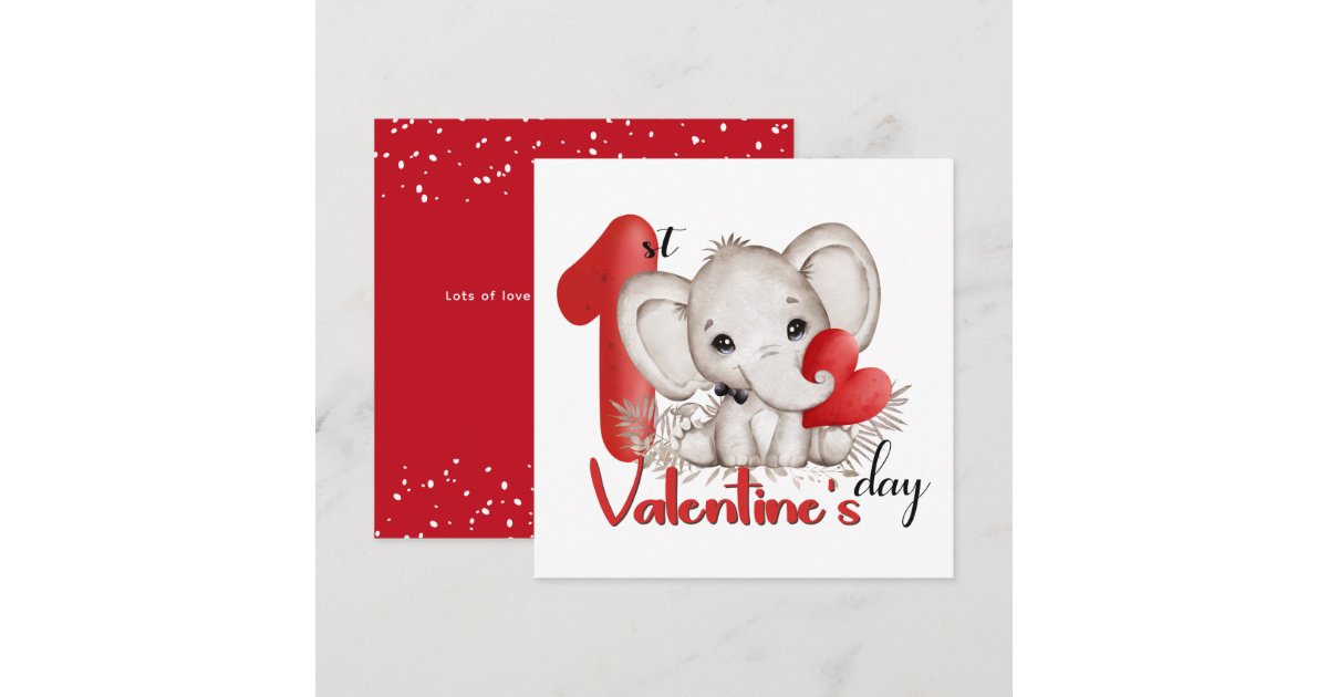 1st Valentine's day card for a baby boy | Zazzle