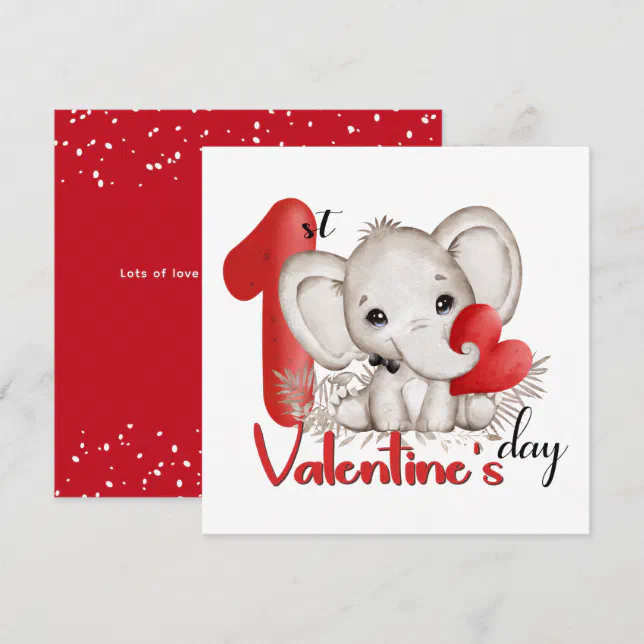 Baby Girls Personalised 1st Valentine's Day Dress, Newborn Red Tutu Romper With Headband, White Love Hearts main image 1