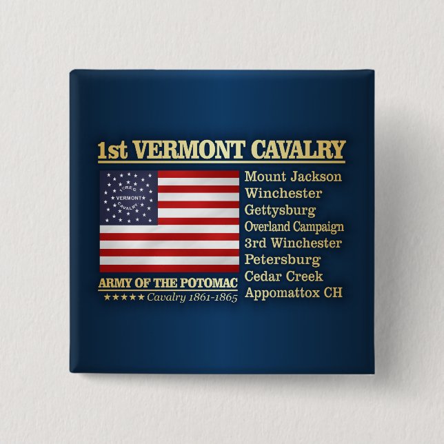 1st Vermont Cavalry (BH) Button (Front)