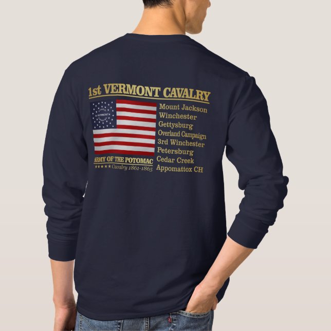 1st Vermont Cavalry (BH) T-Shirt (Back)