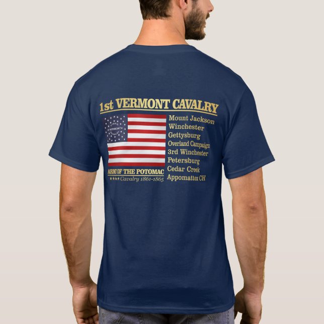 1st Vermont Cavalry (BH) T-Shirt (Back)