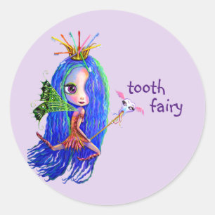 1st Visit From the Tooth Fairy Crown Cute Classic Round Sticker