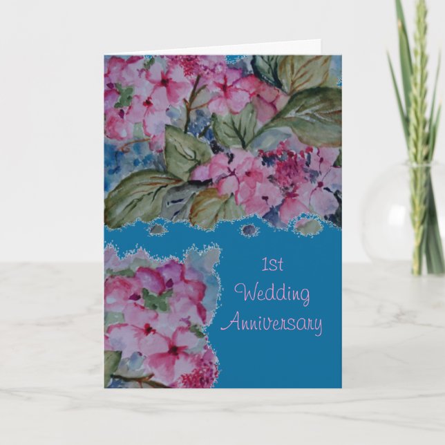 1st wedding anniversary card (Front)