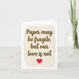 1st wedding anniversary card Paper first
