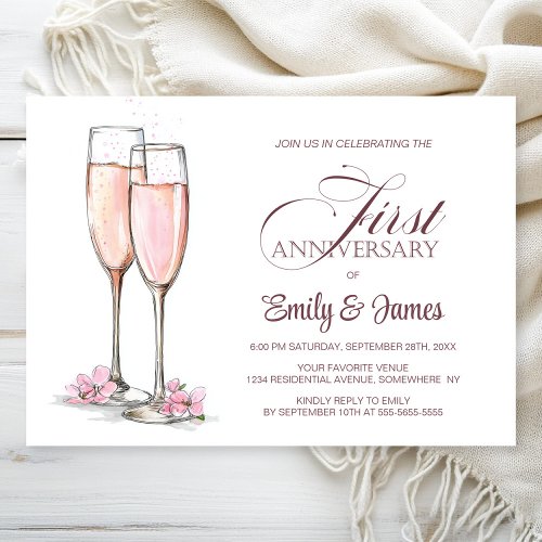 1st Wedding Anniversary Champagne
